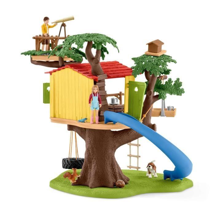Figurine Cabane aventure dans les arbres - SCHLEICH - Mixte - Extérieur - A partir de 3 ans
