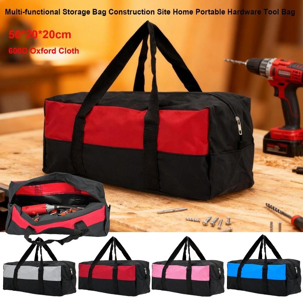 600D Oxford Cloth Construction Site Bag Multi-functional Home Hardware Tool Bag Wide-mouth Bag
