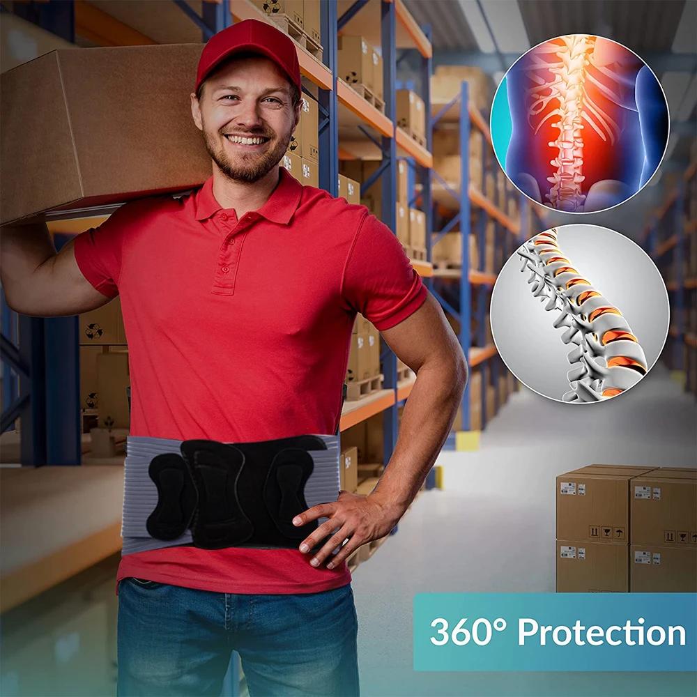 Sport-Rückenstütze für Männer und Frauen, atmungsaktiver Stützgürtel für die Taille und den unteren Rücken