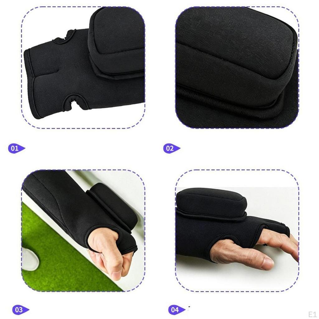 Golf Wrist Stabilizer Brace for Beginners Comfortable Black Practice and Play Corrects 9x24.5cm