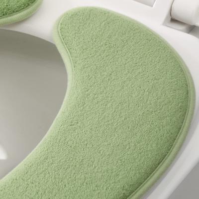 SHIEN Toilettensitz Flanell Toilettensitzbezug Sets Bleibt Im Toilettensitz Beige Braun Grün Adsorptionstyp Blatt [3 Enthalten] Desodorierend, Waschbar,