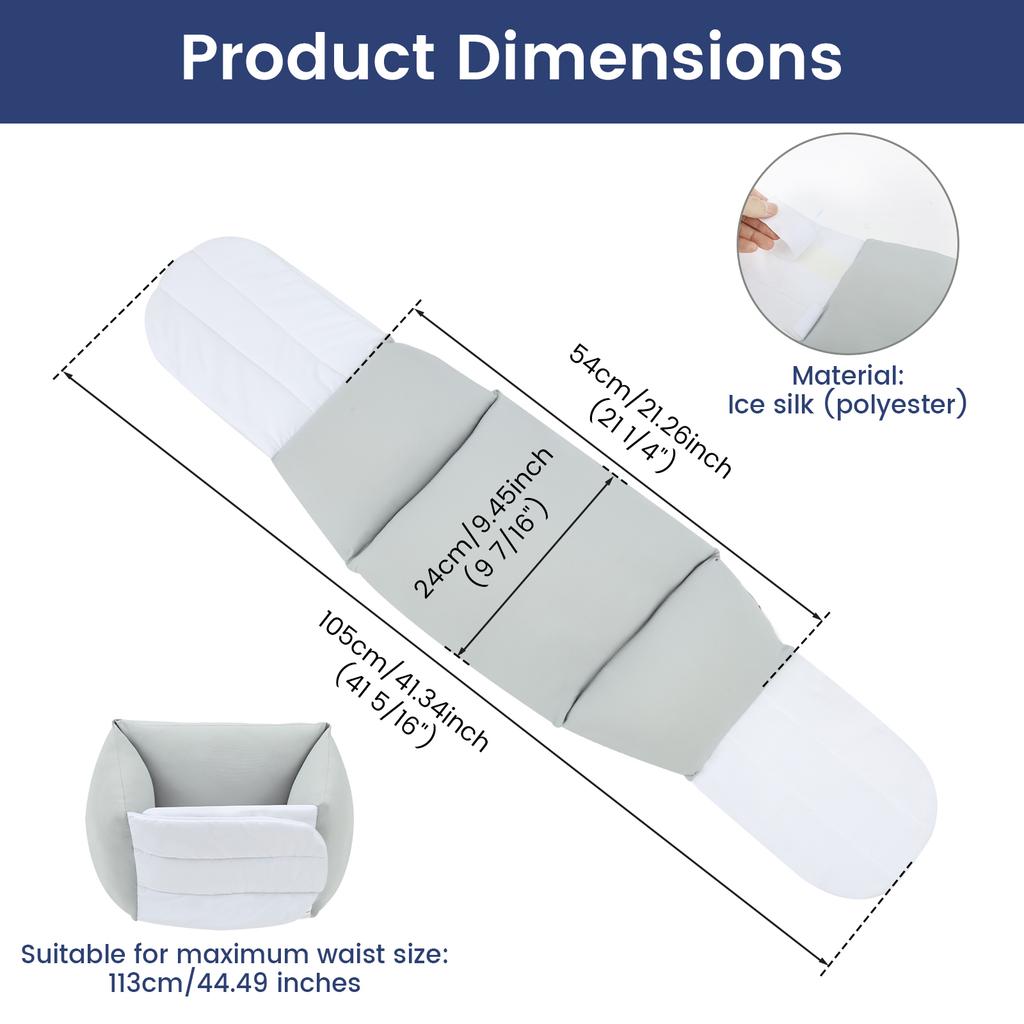 Lumbar Support Pillow 360° Wrap Around Lower Back Support Pillow Portable Adjustable Waist Pillow for Side/Back Sleeper Office