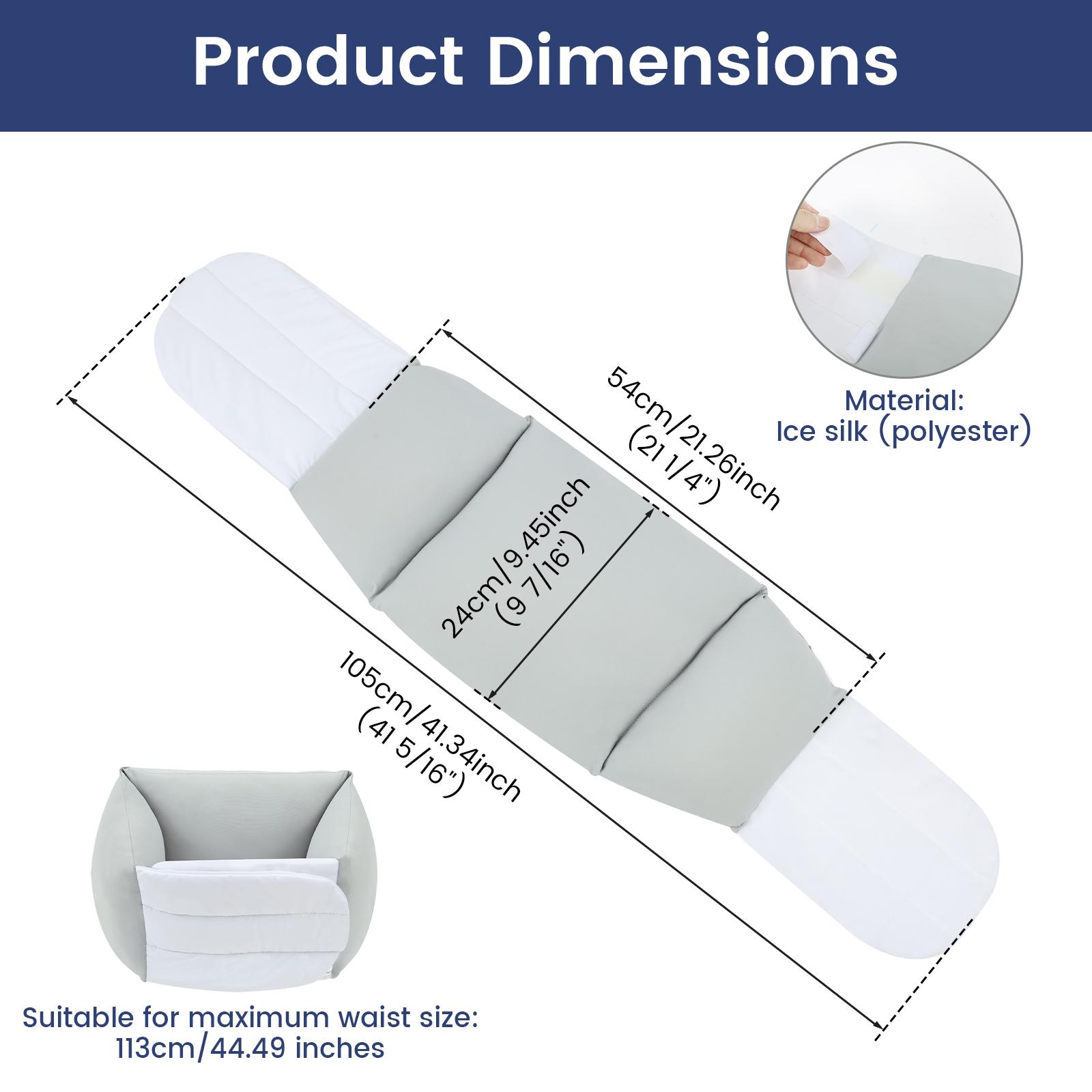 Lumbar Support Pillow 360° Wrap Around Lower Back Support Pillow Portable Adjustable Waist Pillow for Side/Back Sleeper Office