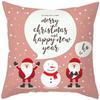 Merry Christmas Cushion Cover Santa Claus Elk Pillow Cover Living Room Sofa Home Room Decorations