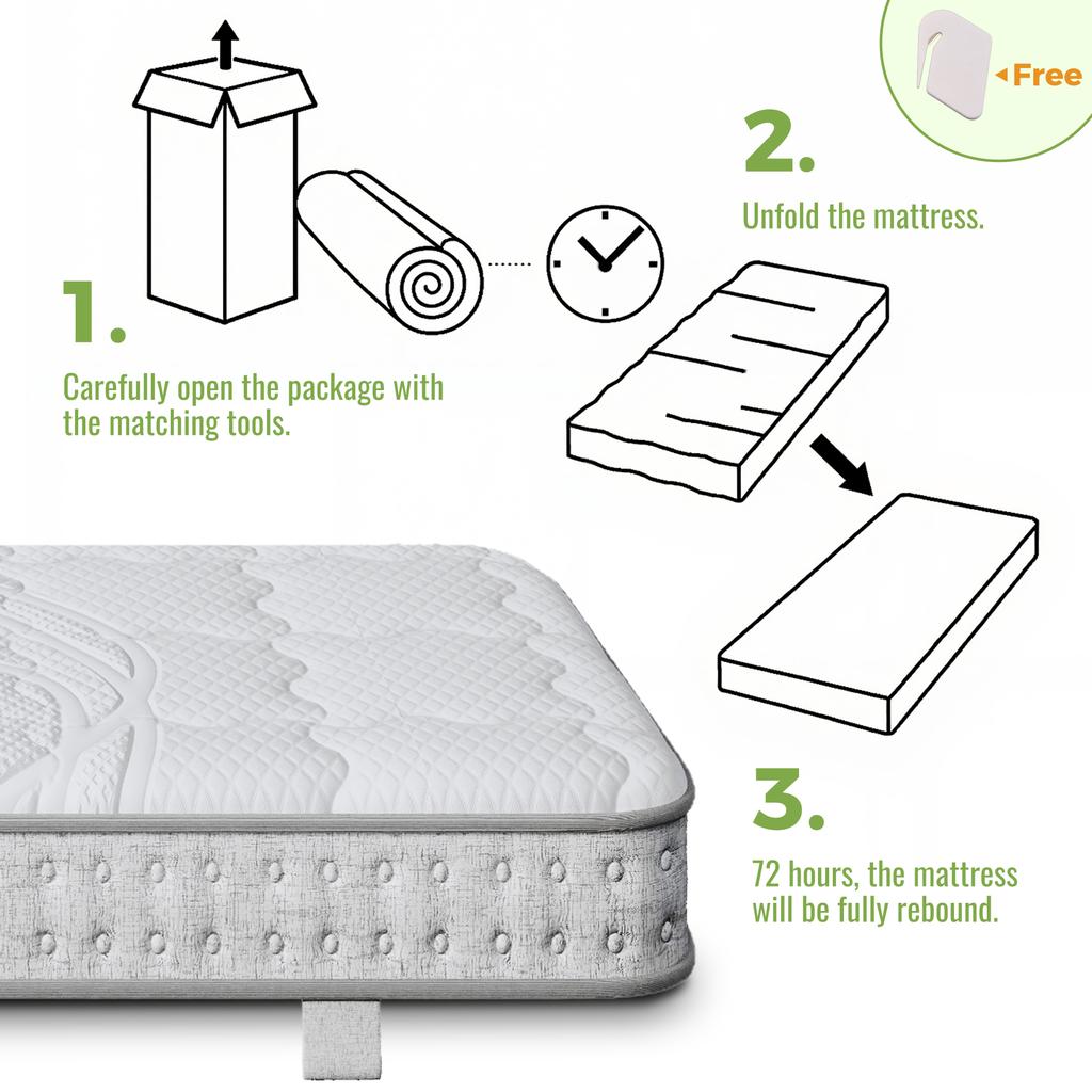 7-Zone Pocket Spring Mattress 90x190 cm H3, 15cm Height Cold Foam, Orthopedic Mattress for Box Spring & Slatted Frame, For Allergy Sufferers, OEKO-TEX