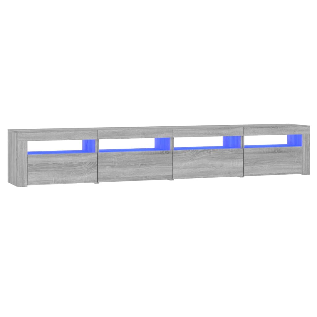 Vidaxl TV Cabinet with LED Lighting, Sonoma Oak Grey, 240X35X40 Cm