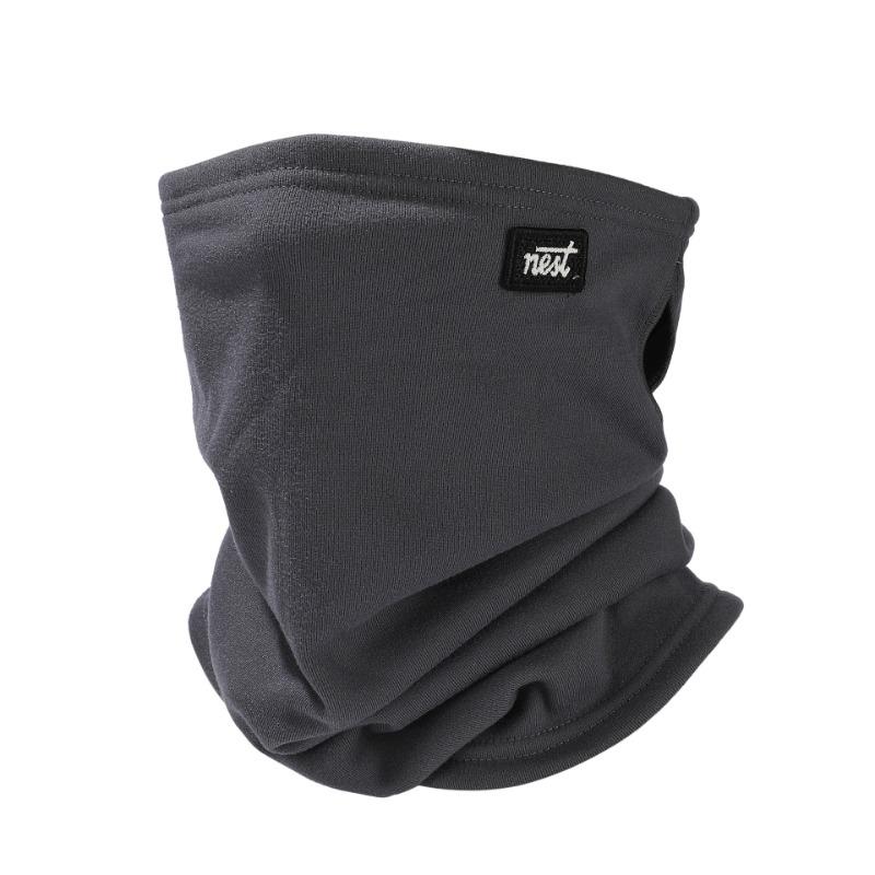 

Autumn and winter velvet warm scarf hanging ear mask two-in-one outdoor riding thickened cold-proof neck cover men серый