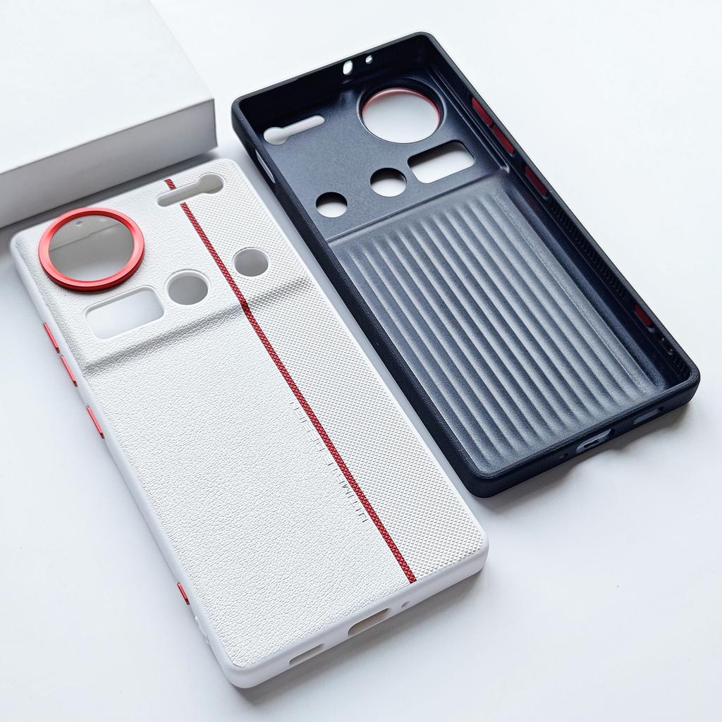 For ZTE nubia Z70S Ultra Z70 Ultra phone case, plain leather design, pleasing to the touch, with stylish lines