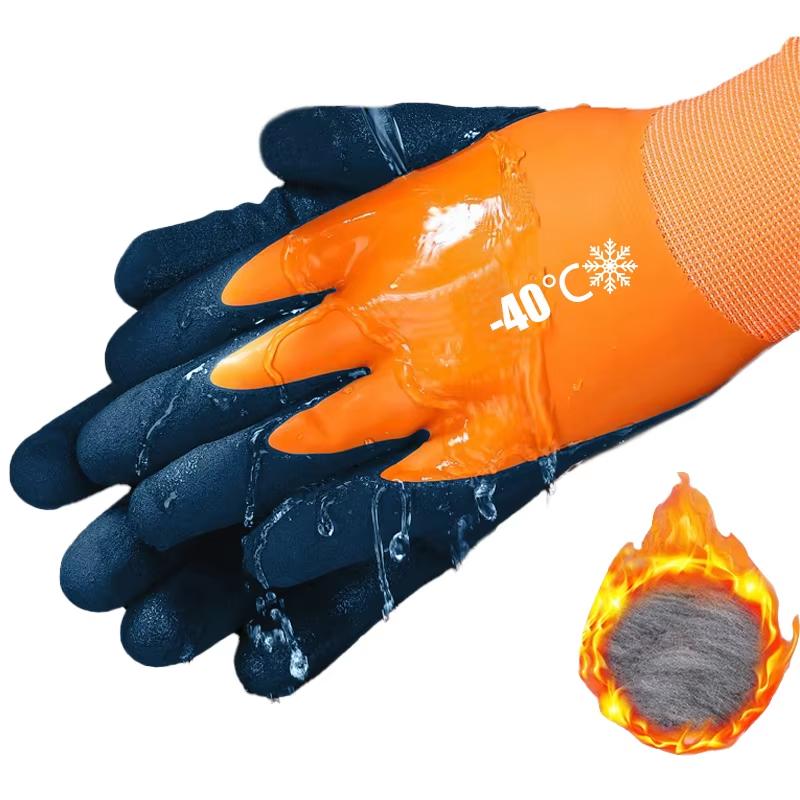 Men s Custom Thickened Waterproof Safety Gloves for Cold Weather Thermal Work Gloves for Cold Storage Antifreeze (as the picture,M)