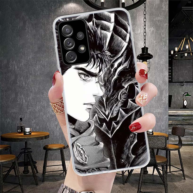 

Черно-белый G-Guts B-Berserks Мягкий чехол для телефона для Samsung Galaxy S22 S23 S24 S25 Edge S26 Ultra S20 FE S21 Plus + Fundas Coque G Samsung S23 Ultra