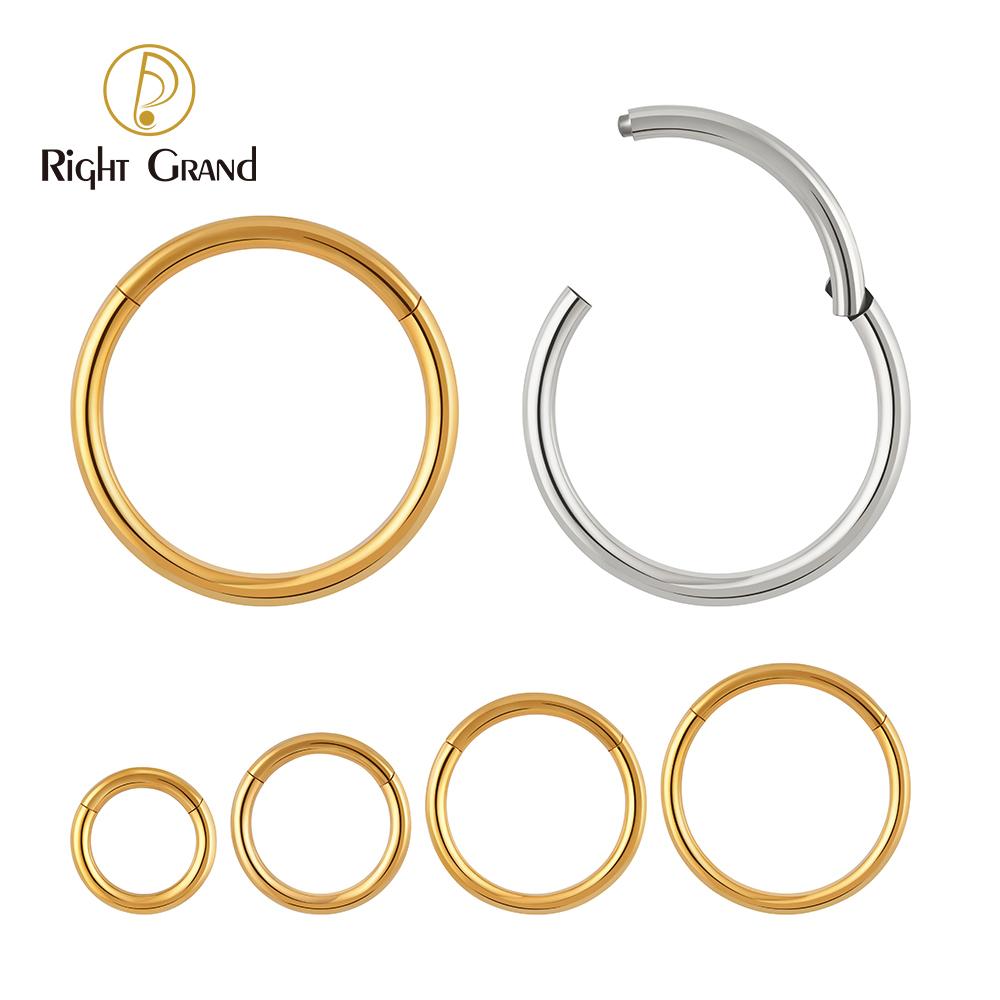 Anelli Naso a Cerchio Articolato in Titanio ASTM F136 Grandi Destri 20G 18G 16G Anello Septum Gioielli per Piercing Corporeo Helix Cartilagine Rook Orecchino