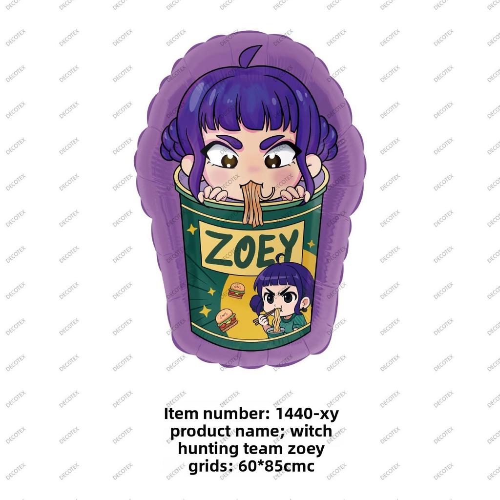 HUNTRXX Balloons 18 Inch, 5PCS Anime Character Party Decorations, MIRA ZOEY RUMI for Birthday Festival Decoration, Cartoon Theme Balloon Set