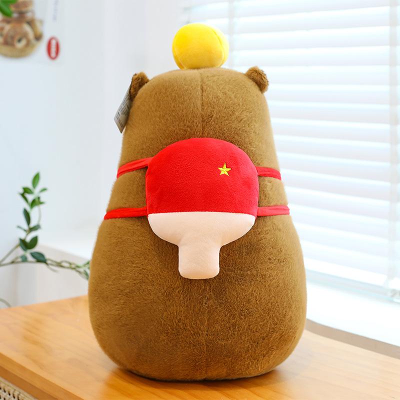 Creative Cow and Horse Feeding Bottle Kapibara Doll Plush Toy Capybara Doll Sleep Pillow Home