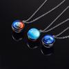 1Pc Solar System Pendant Necklace Glass Ball Pendant Necklace Jewelry Accessories Men's and Women's Gifts