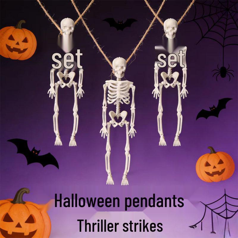 Ciondolo Teschio Scheletro di Halloween: Decorazioni per Festa dell'Orrore del Festival dei Fantasmi