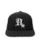 Damiswi Pinstripe D Symbol Wool Cap_Black