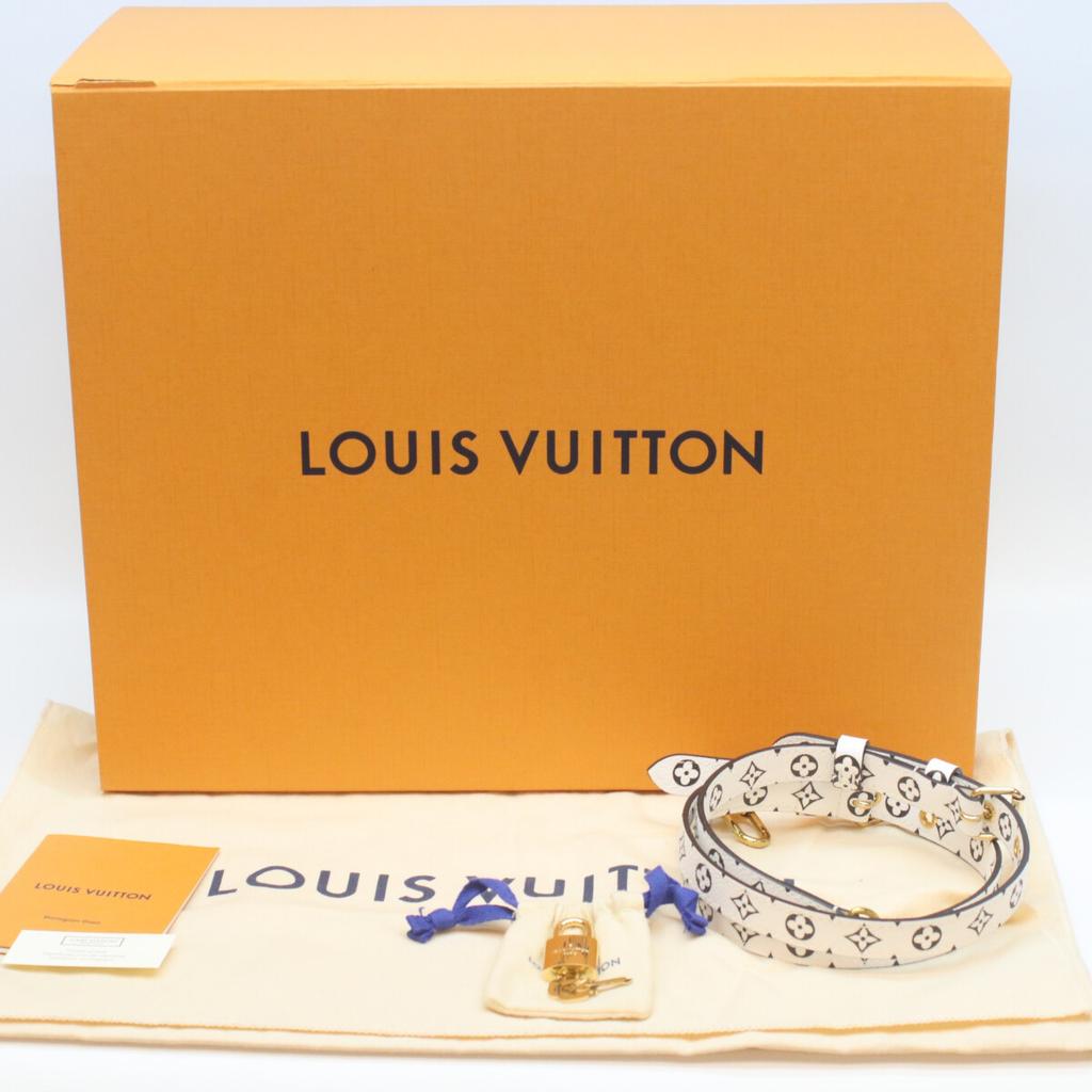 LOUIS VUITTON M44572 Monogram Giant Creme Khaki Speedy Bandolier 30 Boston bag Creme/KhakiUsed