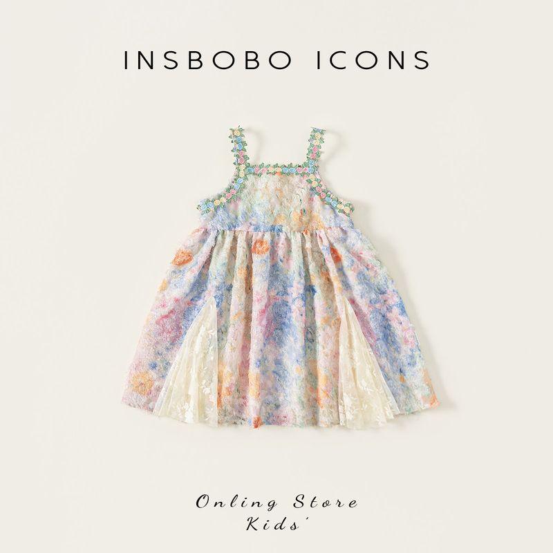 Insbobo Girls  Dress 2026 Summer New Style Baby Girl Suspender Dress Fashionable Children s Princess Dress Trendy Children s Clothing Color 90 cm