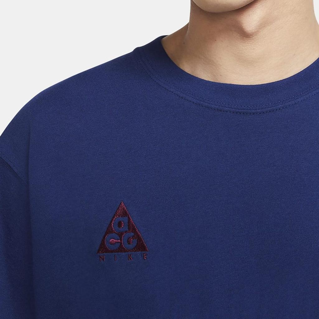 Nike ACG T Shirt Men's Old Blue/Deep Beetroot Red BQ7343-492