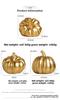 BRGolden Pumpkin Halloween Ornament Art Sculpture Room Display Statue Home Accessories Decoration Crafts Figurines MiniaturesEY