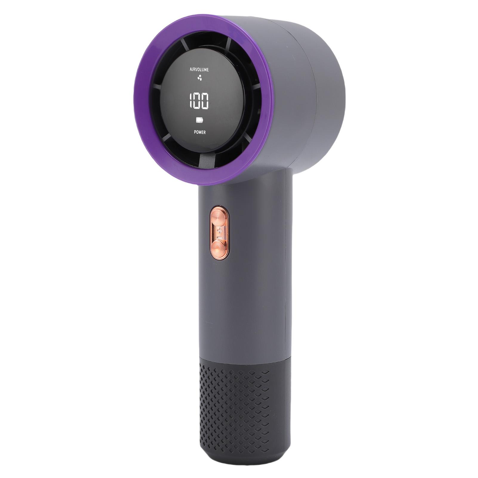 

Handheld Portable Turbo Fan Speed 1 199 Adjustable Digital Display 3000mAh USB Rechargeable Battery Operated Personal