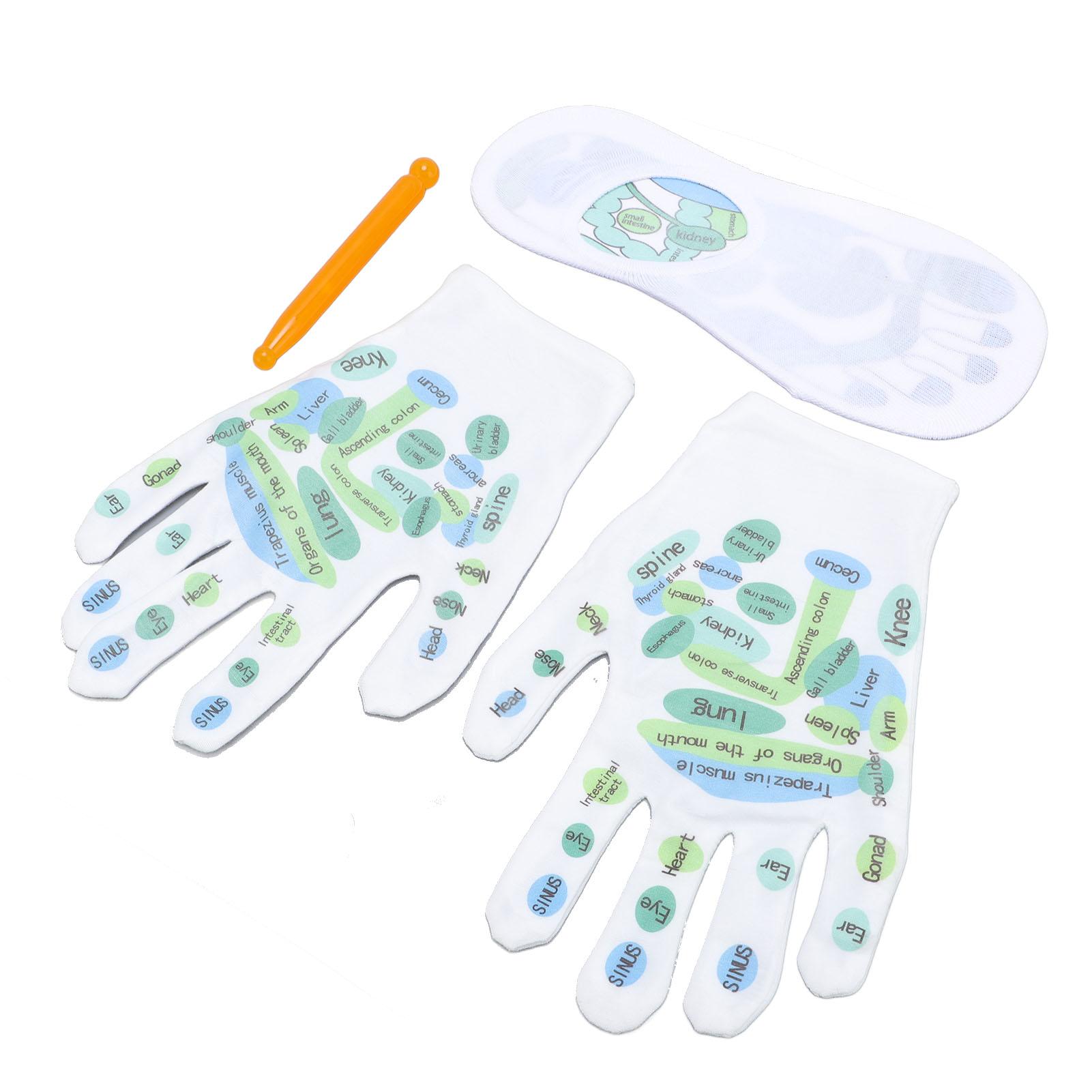 

Носки с инструментом и перчатки хлопковые мягкие нескользящие носки перчатки триггерная точка палка набор для мужчин и женщин