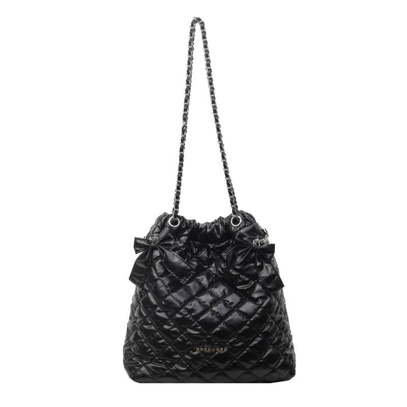 2024 New Diamond Embroidery Large Capacity Bag Women s Fashion Commuter Shoulder Bag Versatile Chain Tote Bucket Bag