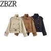 Za New Fall Women's Clothing 2025 Fashion Wind Fashion Casual All-Matching Double-Breasted Short Trench Coat Jacket Outwear