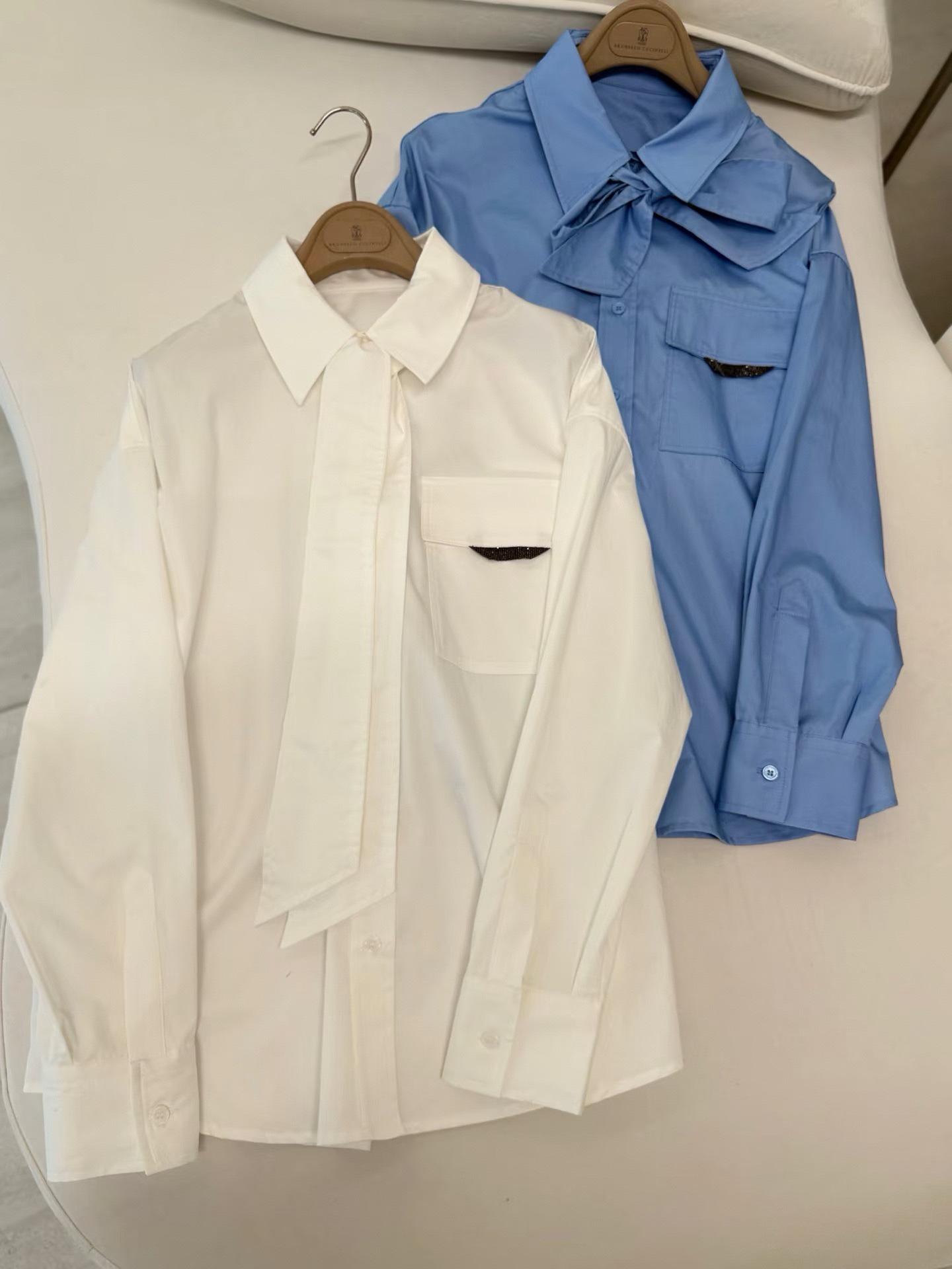 

BC Beaded Cotton Lapel Shirt - Loose Fit, Cross-Border Fashion Medium