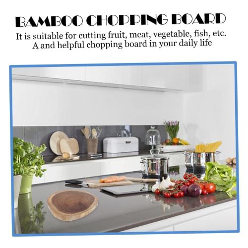 Anneome 1 Wooden Cutting Board, Round Cutting Board for Pork, Cheese, Bread, Kitchen Cutting Board, Tray, Vegetable Chopping Board, Fruit Cutting Boar