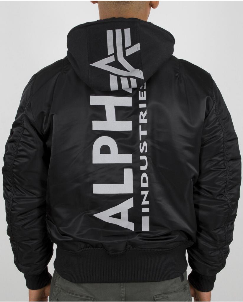 Winter Jacket Alpha Industries MA-1 ZH Back Print (128113) Black/reflective
