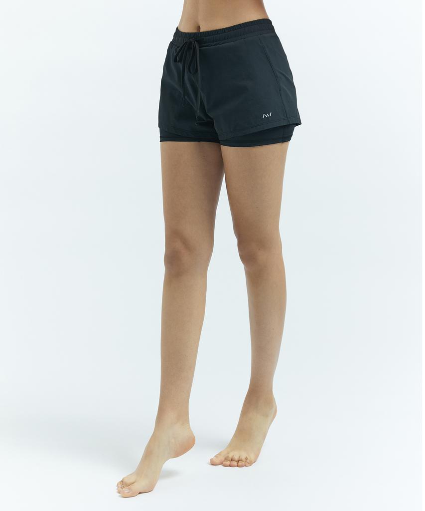 Leijibi Freemove Running Essentials Women'S 3/4 Leggings Shorts Black