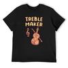Cute Violin, Treble Maker Music Pun T-Shirt Custom T-shirts Heavyweights Basketball Graphic Tees Mens Clothes