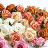 10 Stück Künstliche Rosenblüten 5,5 cm Seiden-Fake-Blumen für Heimzimmerdekoration Hochzeitsdekoration DIY Brautgirlande Geschenkzubehör