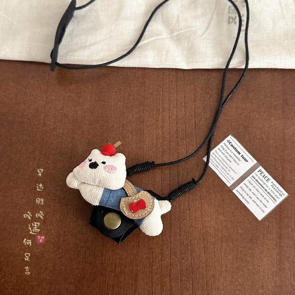 Cute Puppy Long Lanyard Glasses Clip Necklace Women's Sunglasses Clip Neck Sweater Chain Lanyard Lanyard Decorative Accessories