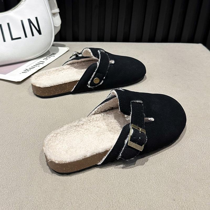 

Тапочки-мешки с толстым дном женские 2024 года, новые, ретро, модные, темпераментные, удобные, повседневные, для студентов, для улицы, ленивые, для танцев 42