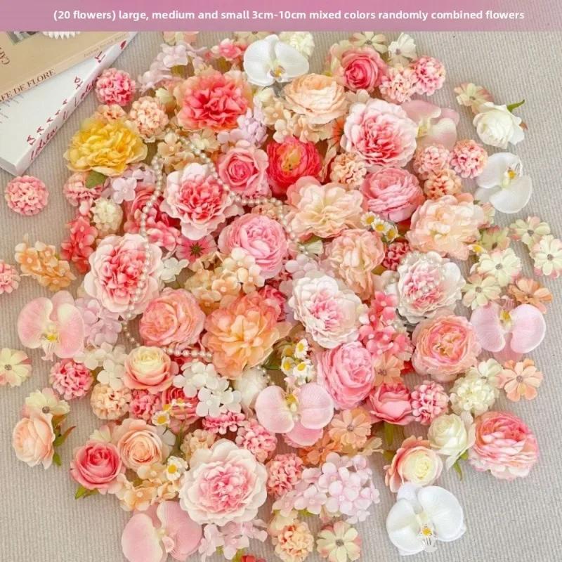 2026 Latest Models 30Pc Mini Random Mix Artificial Flower Silk Fake Flowers for Home Decor DIY Wreath Craft Wedding Party Wreath