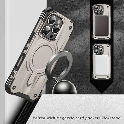 For iPhone 16 Pro Max Case Compatible with MagSafe Four Corner Airbags PC + TPU Phone Cover