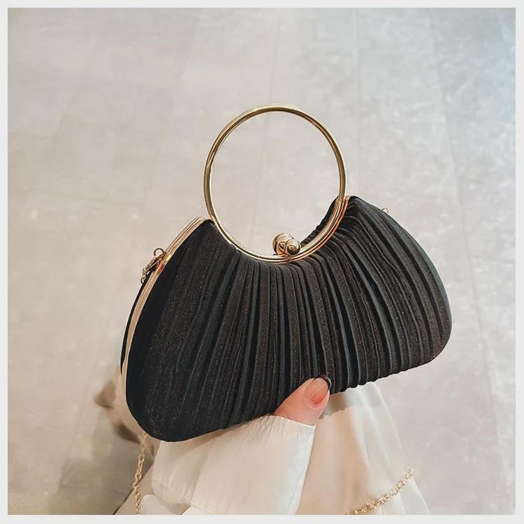 Elegant Pleated Evening Clutch for Women