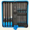 For Precision Metal File Work Wood Files 17pcs Metal Hand File Set Files with Brush Steel Files