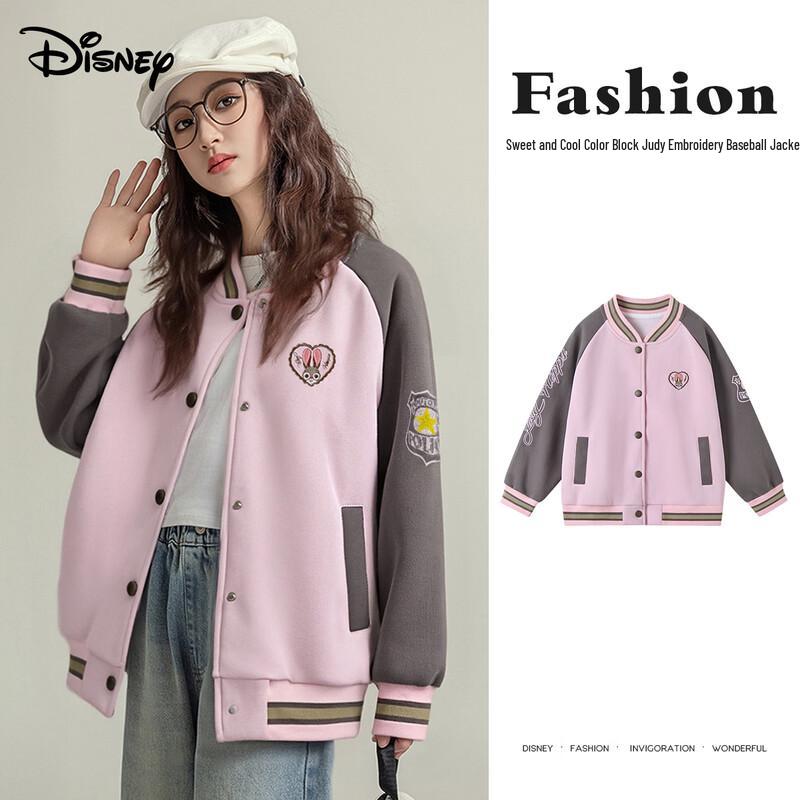 Disney Zootopia Girls' Colorblock Baseball Jacket