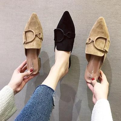 Mode Damenschuhe Cover Toe Schmetterlingsknoten Pantoletten für Damen 2024 Hausschuhe Casual Square Heel Loafers Slides New Luxury Spitz