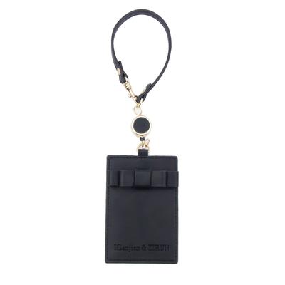 [Mianjian & ZIRUN] Ausweishülle mit Aufrollfunktion, Kartenetui mit Aufroller, vertikal dehnbares PU-Leder, beidseitige Fächer, Ausweishalter mit Band und Band