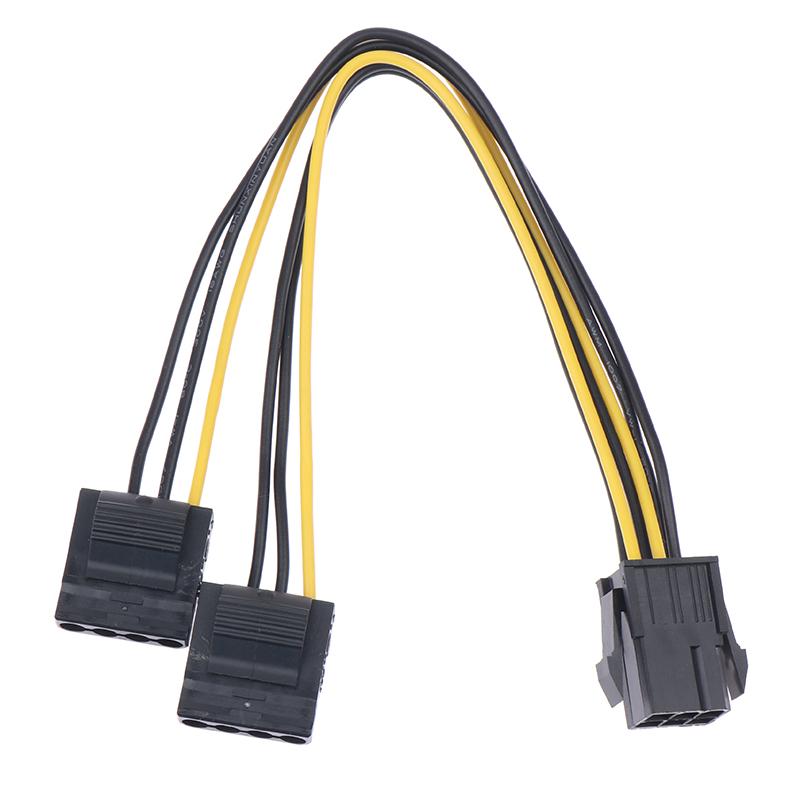 6Pin zu Dual 4Pin Ide Video Karte Power Kabel Adapter Grafikkarte Power Kabel Stecker