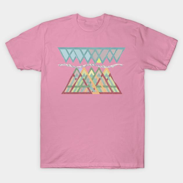 T Shirt Women Abstract Mountain Sunset T Shirt Harajuku Print Kawaii Tshirt Summer Short Sleeve Female T-Shirt Top Tee