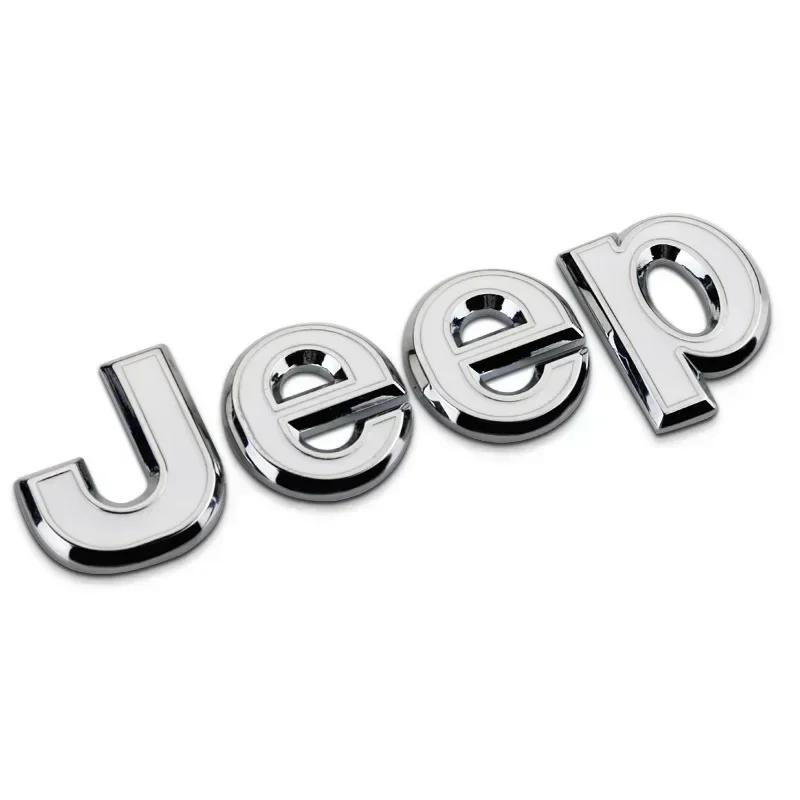 New Car Sticker Front Hood Emblem for JEEP Grand Cherokee Wrangler Renegade Liberty Compass Rear Trunk Side Badge Sticker Decals AMP1