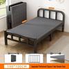 Outdoor Folding Wrought Iron Bed: Portable Single Bed for Home, Office, or Camping