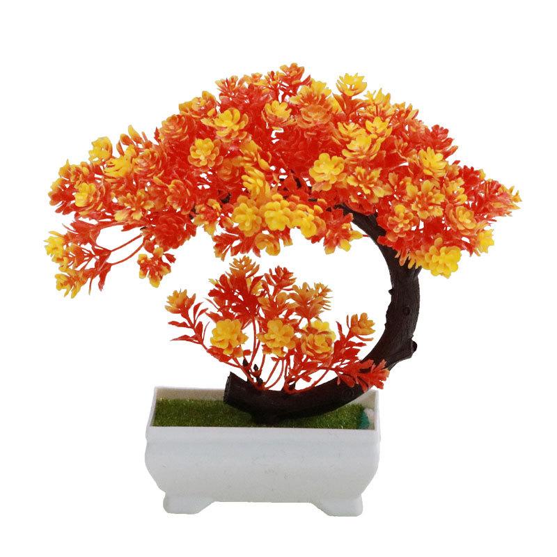 Artificial Plastic Plants Bonsai Small Tree Fake Flower Room Living Room Table Decoration Home Wedding Garden Decor Ornaments