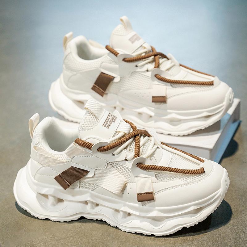 Summer New Men's Thick-soled Heightening Dad Shoes Trendy Student Mesh Casual Sports Shoes Versatile Live Men's Shoes