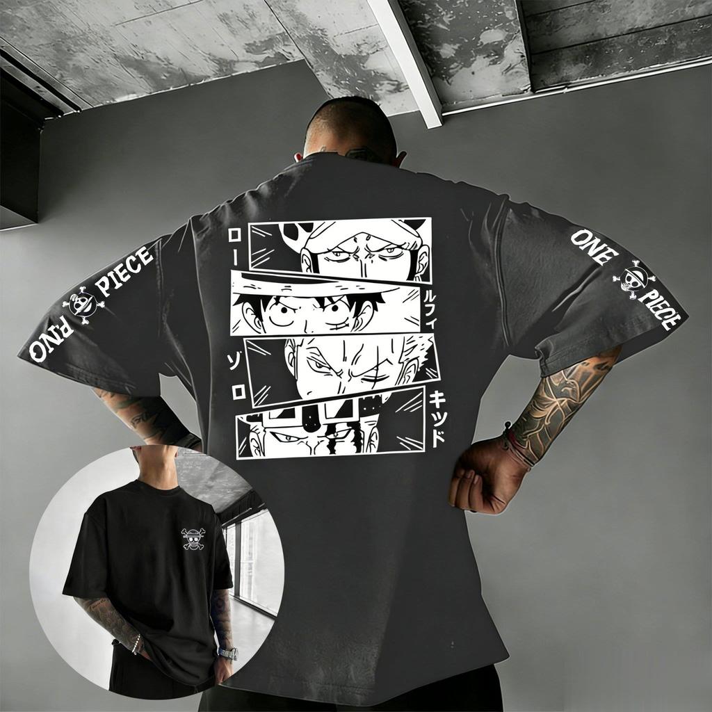 T-shirt Uomo Donna 2026 Estate Manica Corta Top Stampa Grafica Zoro Harajuku Streetwear Casual Fumetto T-shirt